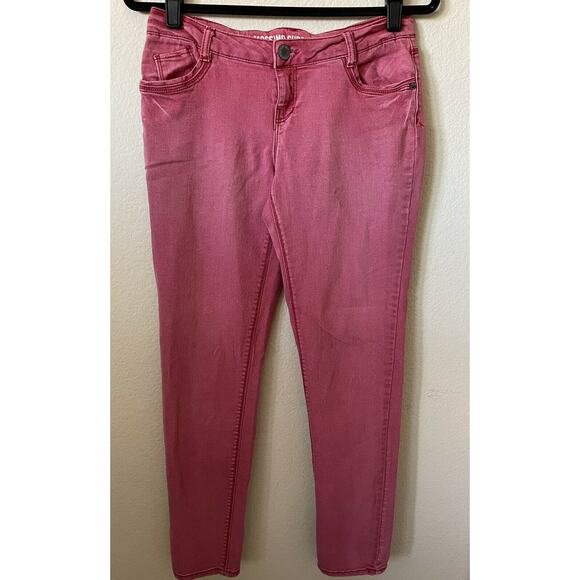 Mossimo Red Stonewash Skinny Jegging Jeans Pants Size 9 Fit 6 Inseam 29 - Picture 2 of 7